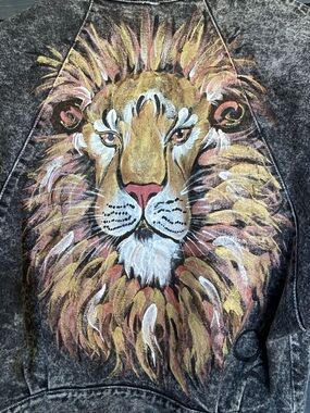 Vintage Hand painted embellished Jean jacket